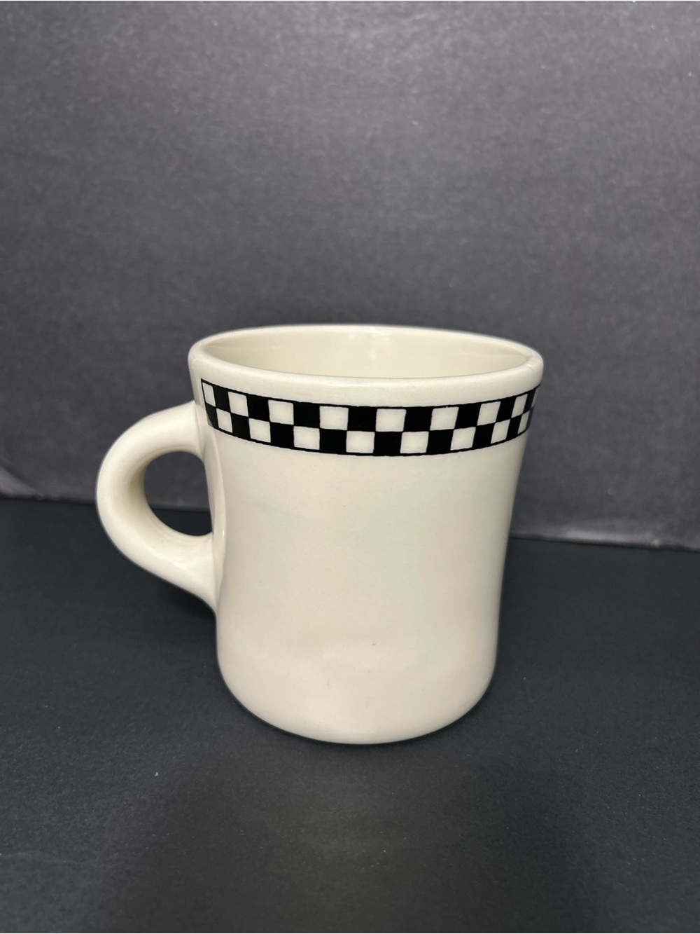 Homer Laughlin Mug with Black Checkered accent - Picture 2 of 8